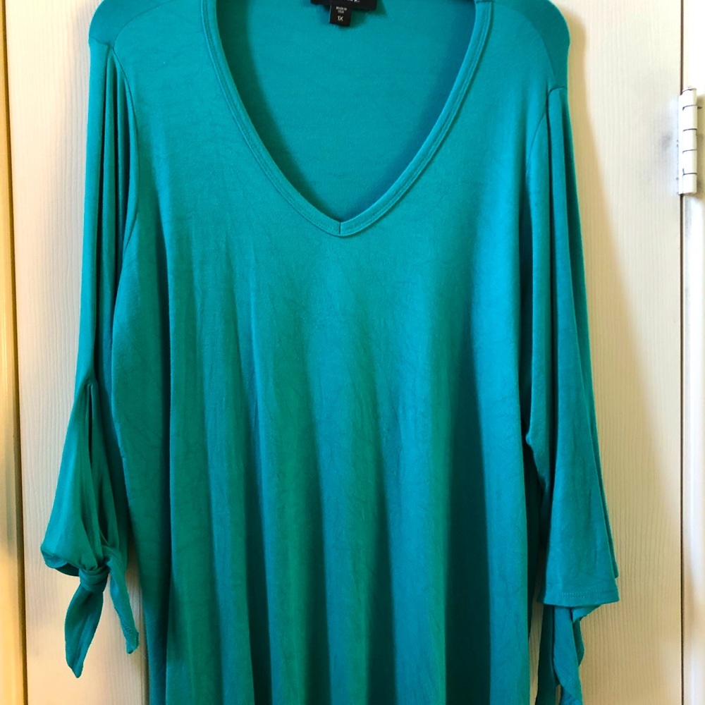 Karen Kane Teal Tunic Top